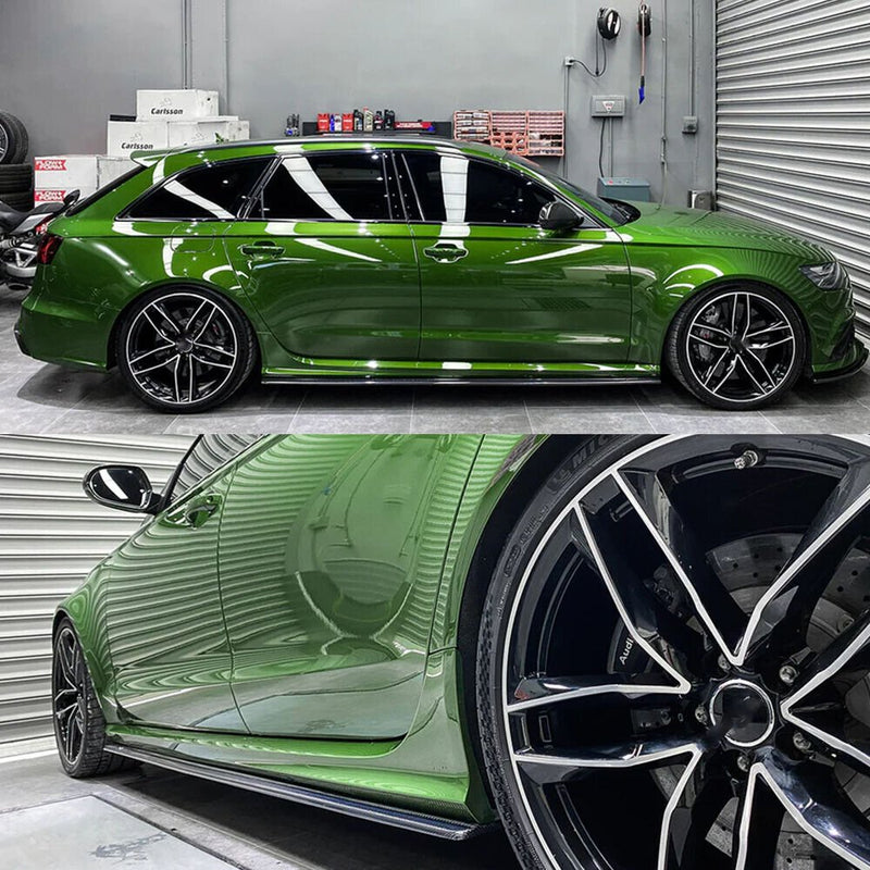 2012-2015 C7 and 2016-2018 C7.5 Audi RS6 Carbon Fiber Side Skirts Avant/Estate/Wagon - Rax Performance