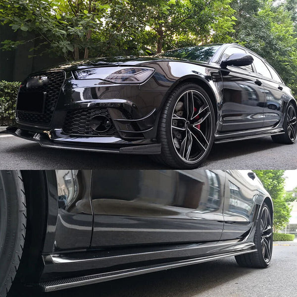 2012-2015 C7 and 2016-2018 C7.5 Audi RS6 Carbon Fiber Side Skirts Avant/Estate/Wagon - Rax Performance