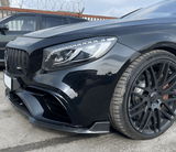 2013-2017 W222(Coupe) M-Benz S Class (S500 S550 Sport) Carbon Fiber Front Bumper Lip - Rax Performance