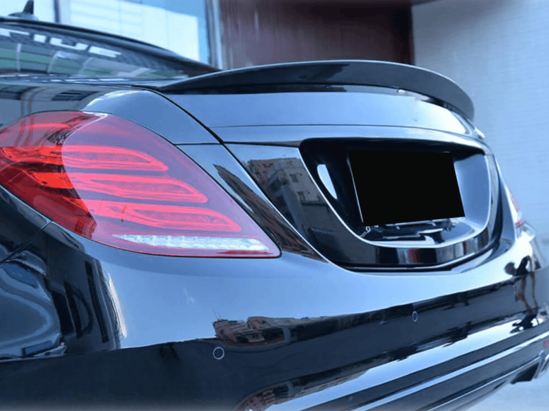 2013-2022 W222 | W223 M-Benz S Class (S400 S450 S500 S550 S560 S600 / S63 S65 AMG) Sedan Carbon Fiber Car Trunk Lip Spoiler - Rax Performance