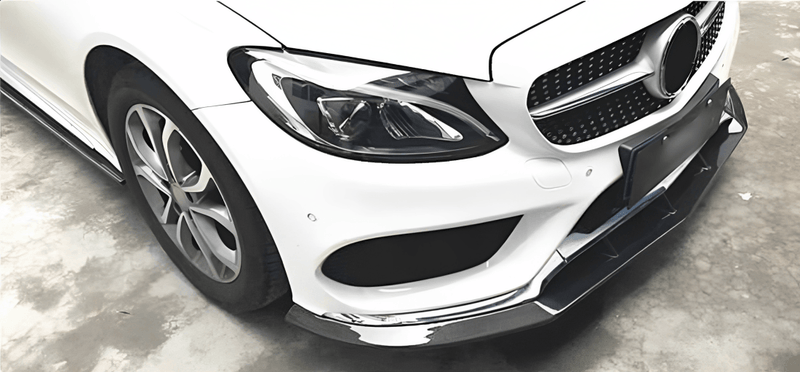 2015-2020 W205 Benz C Class (C200 C250 C300 C350 C400 Sport / C43 AMG) Carbon Fiber Front Bumper Lip - Rax Performance