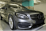 2015-2020 W205 M-Benz C Class (C300 C350 C400 Sport / C43 AMG) Carbon Fiber Front Bumper Lip - Rax Performance