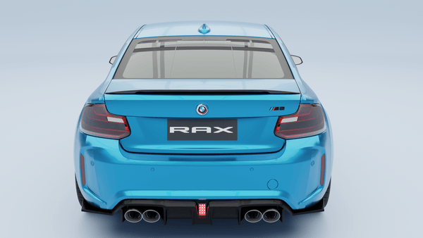 2015-2022 F87 Bmw M2 (Standard / Comeptition) Coupe Carbon Fiber Rear Diffuser With Led Light - Rax Performance