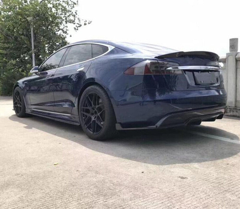 2016-2021 (2nd Generation) Tesla Model S Carbon Fiber Skirts - Rax Performance