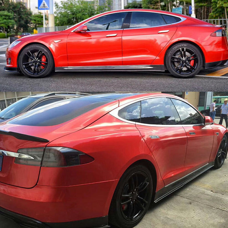 2016-2021 (2nd Generation) Tesla Model S Carbon Fiber Skirts - Rax Performance