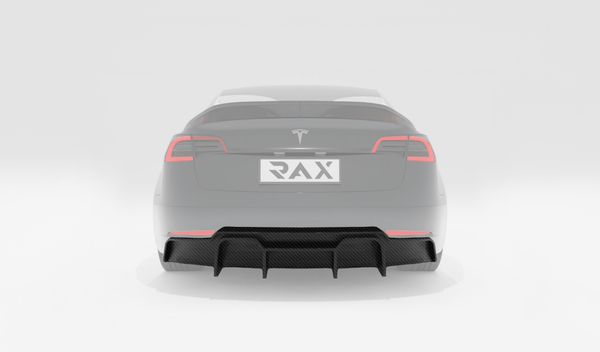 2017-2022 Tesla Model 3 Sedan Carbon Fiber Rear Diffuser - Rax Performance