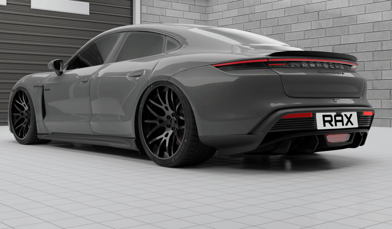 2019-2022 (9J1) Porsche Taycan Sedan Standard/4/4S Carbon Fiber Rear Diffuser - Rax Performance