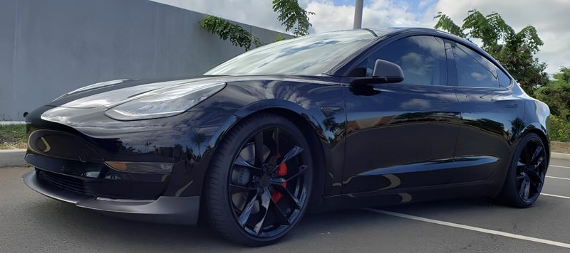 2017-2022 Tesla Model 3  Sedan Carbon Fiber Front Lip
