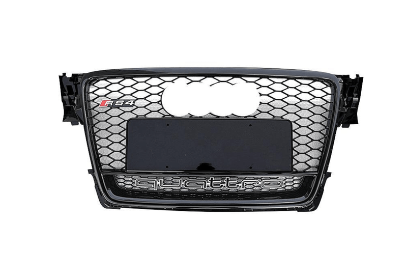 AUDI RS4 STYLE HONEYCOMB QUATTRO FRONT GRILLE | (2008-2012) B8 A4/S4 - Rax Performance