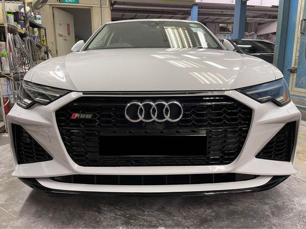 Audi RS6 Style Honeycomb Front Grille | (2019-2021) C8 A6/S6 - Rax Performance